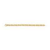 Pulsera de Corazones, Oro Amarillo 14K