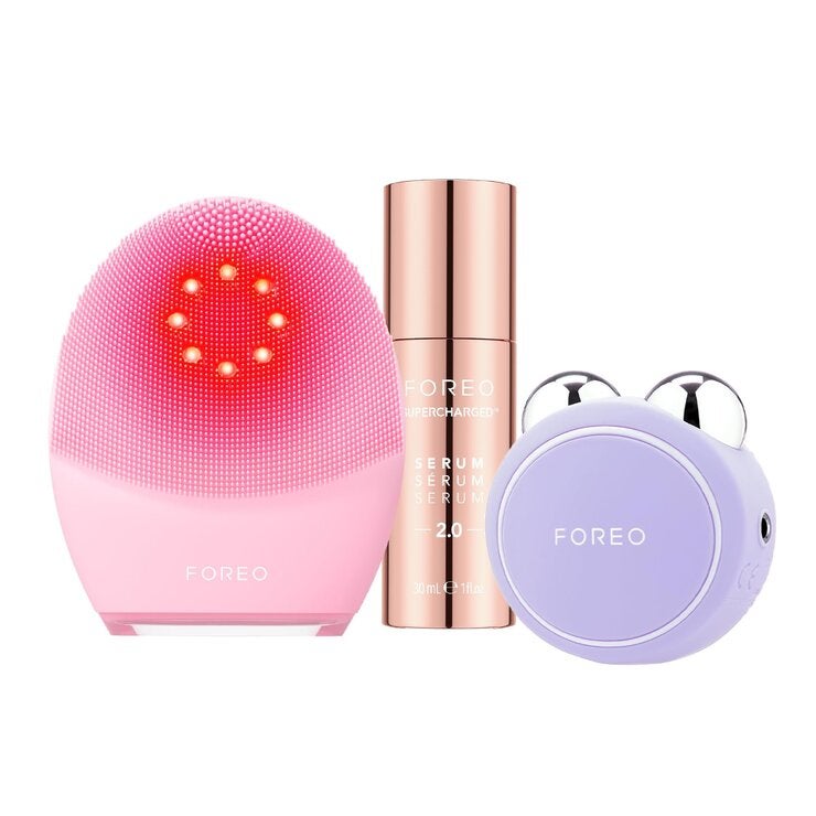 Foreo BEAR mini lavender + Luna 3 piel normal rosa + Super Charged Serum 2.0