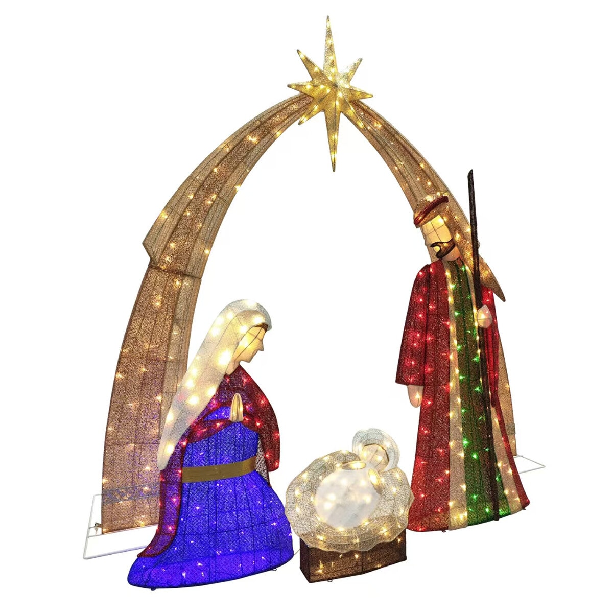 Set de Nacimiento con Luces Parpadeantes 2.10 m