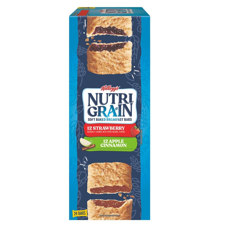 Nutri Grain Barras de Cereal Sabor Fresa y Manzana 24/37 g