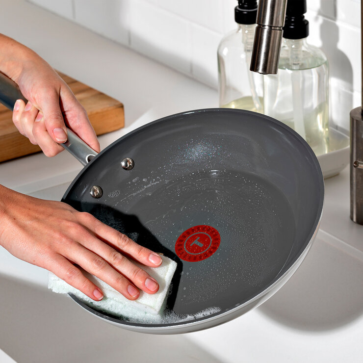 T-FAL Juego de 3 Sartenes de Cerámica con Recubrimiento Antiadherente