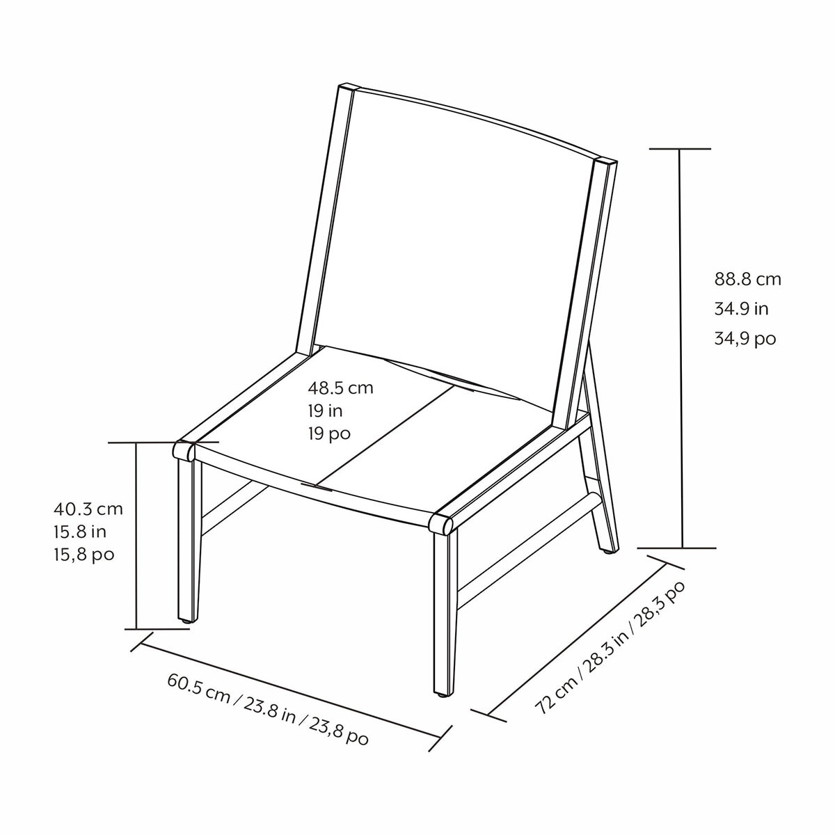 Agio, Hyde Park Set Bistro para Jardin de 3 piezas