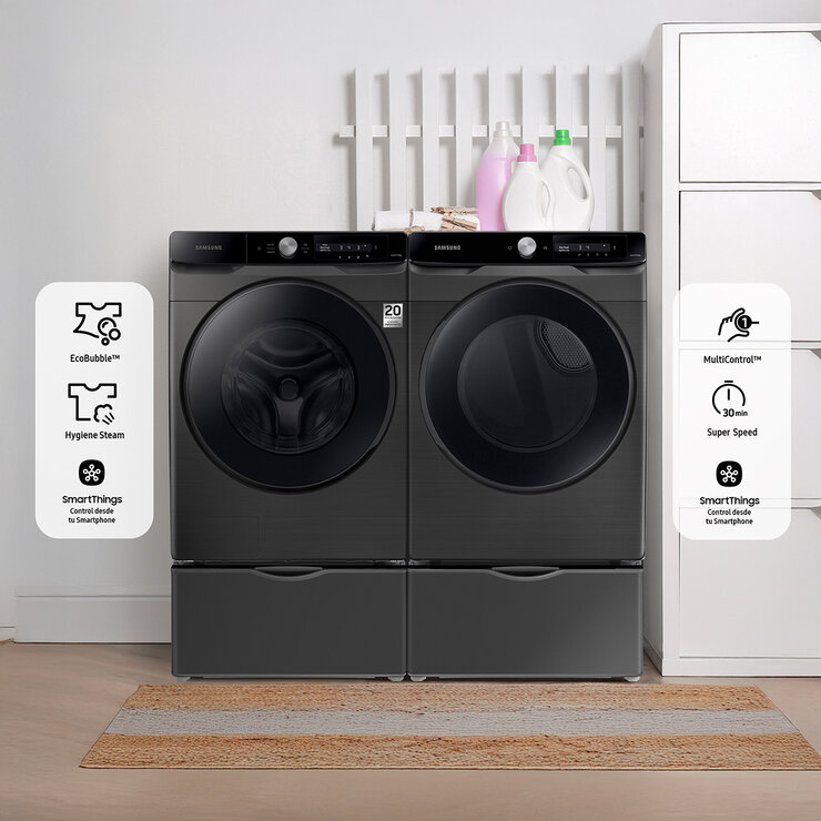 Samsung Combo de Lavado de Gas 22Kg / 24Kg con Pedestal