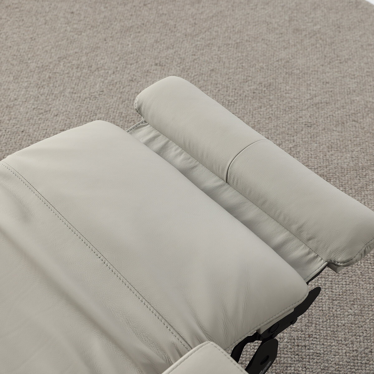 Simon Li Furniture, Sofá Reclinable de Piel con Sistema Eléctrico