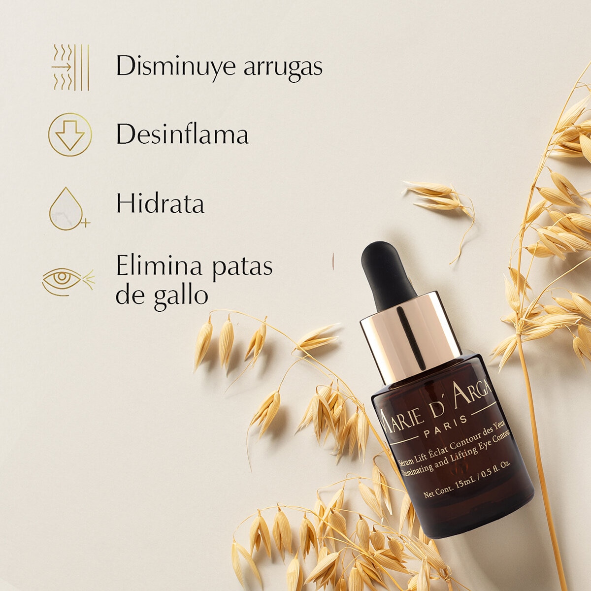 Marie D'Argan, Sérum Contorno de Ojos + 3 Mascarillas  Antiedad