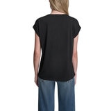 DKNY Playera para Dama Negro Extra Grande