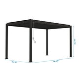 Zhengte, Pérgola de Aluminio de 3m x 4m
