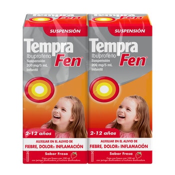 Tempra Fen Ibuprofeno suspensión 2 cajas con 100 ml
