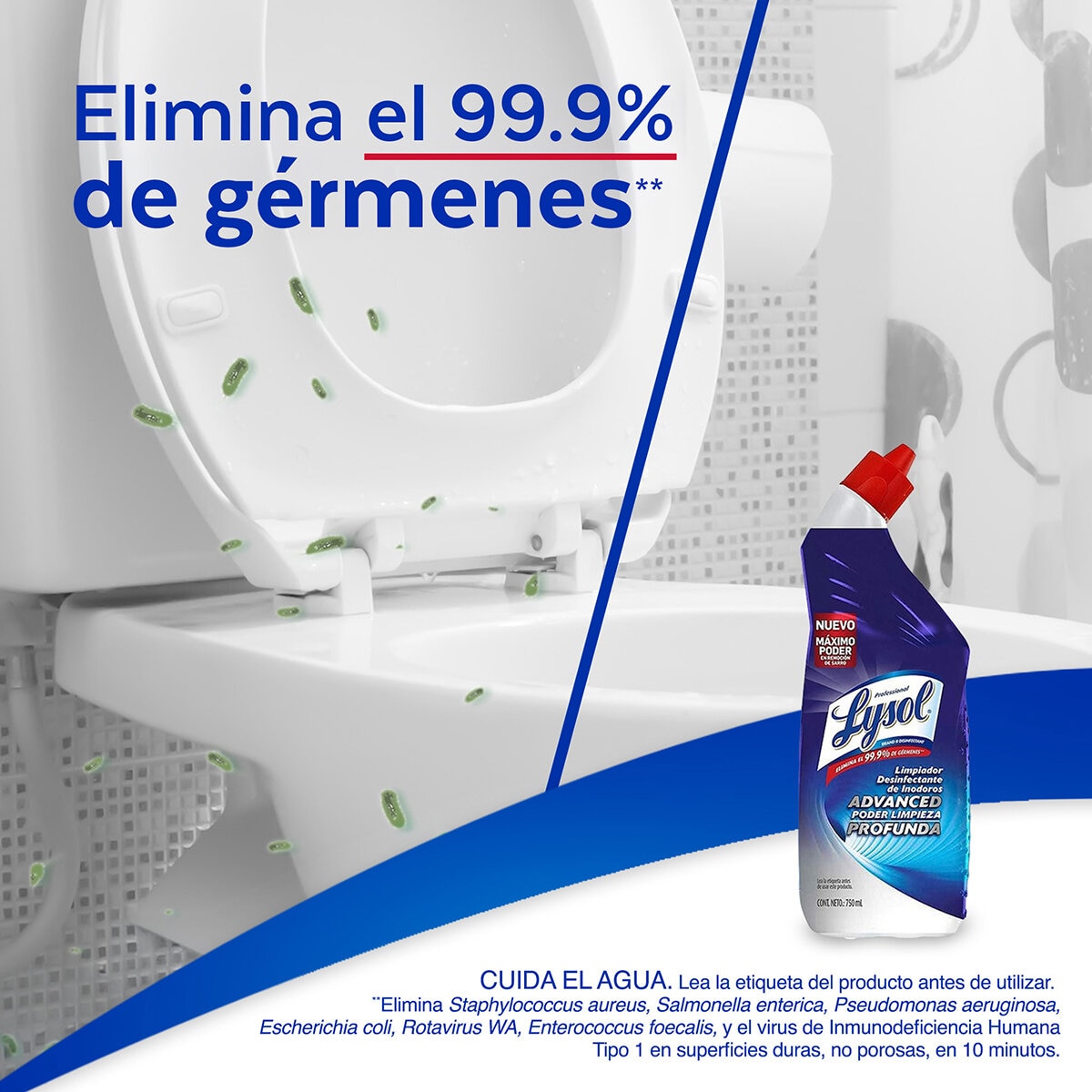 Lysol Advanced Limpiador Desinfectante para Inodoro 4 pzas de 750 ml Lysol Advanced Limpiador Desinfectante para Inodoro 4 pzas de 750 ml