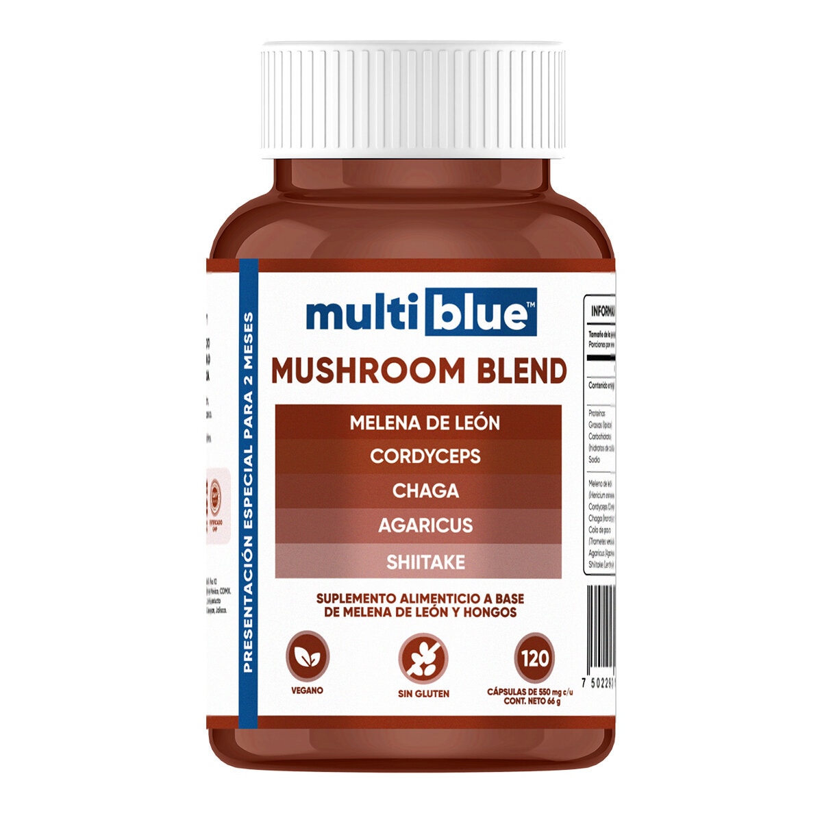 Multiblue Mushroom Blend 120 Cápsulas