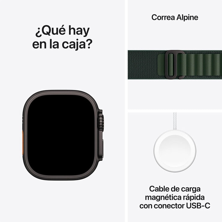 Apple Watch Ultra 2 (GPS + Cellular) Caja de titanio negro 49mm con Correa Loop Alpine Verde M Apple Watch Ultra 2 (GPS + Cellular) Caja de titanio negro 49mm con Correa Loop Alpine Verde M
