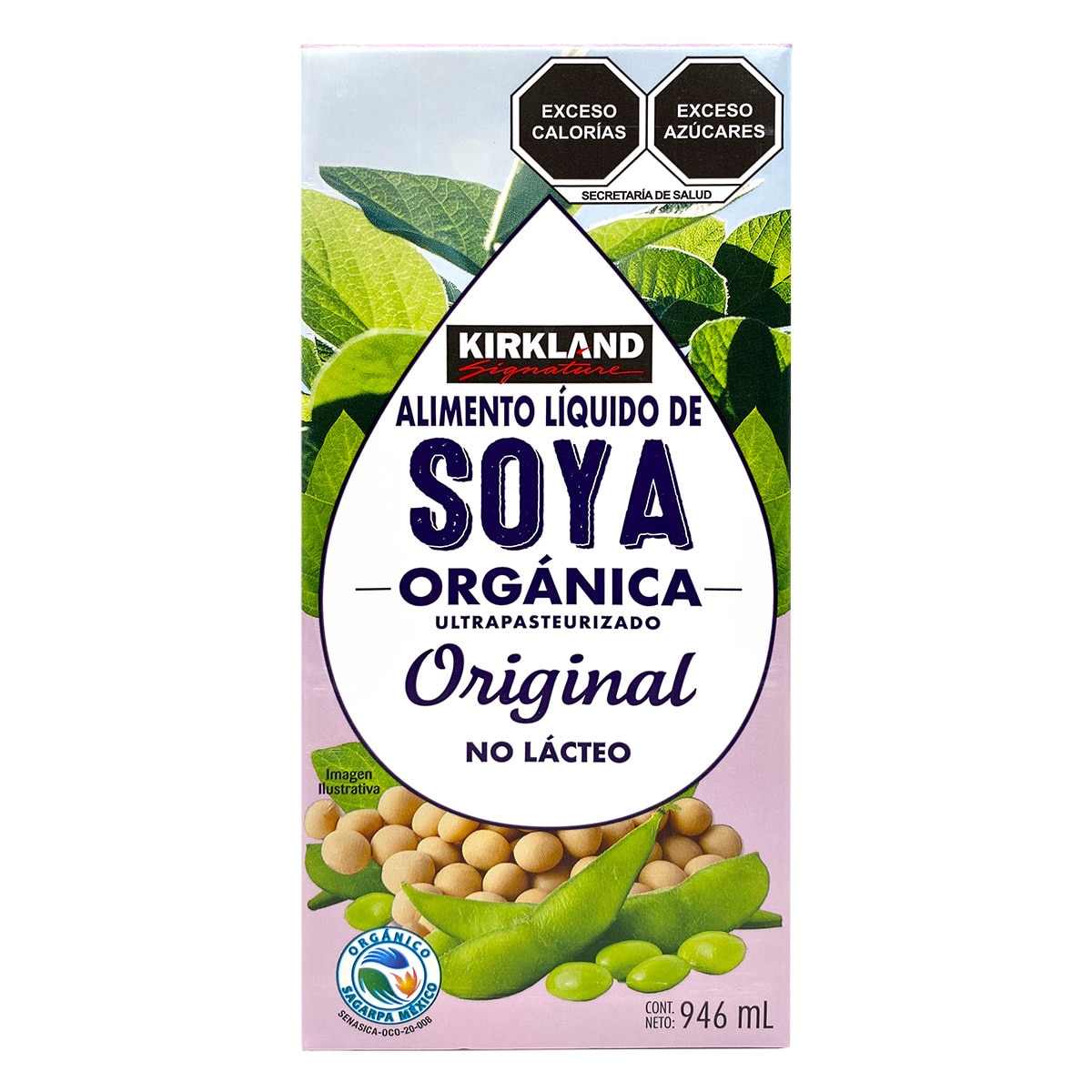 Kirkland Signature Bebida de Soya Orgánica 12 piezas de 946 ml