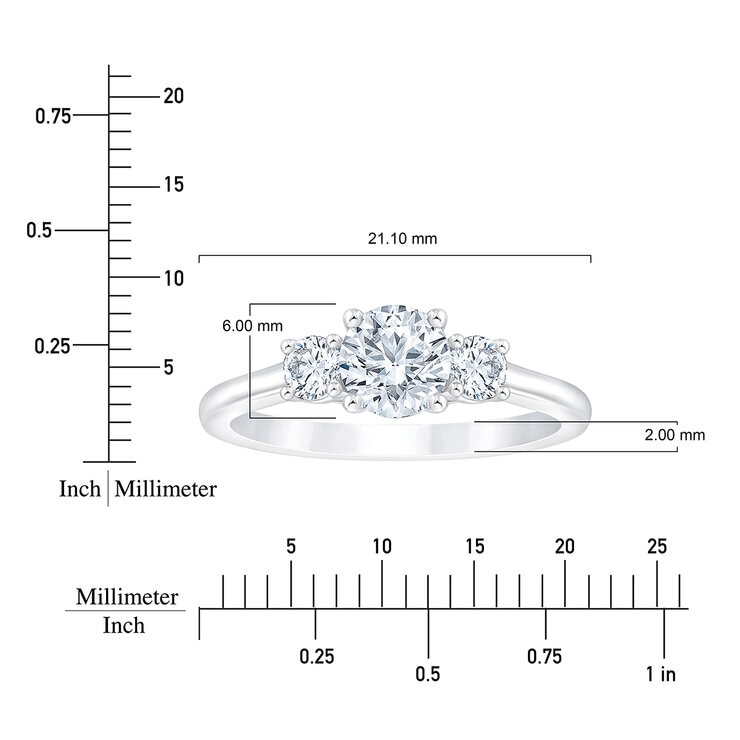 Anillo, Diamantes, 1.17ctw, Oro Blanco 14K