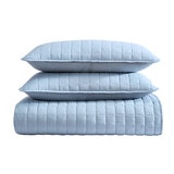 Juego de Edredón Queen de 6 piezas, Geométrico Azul