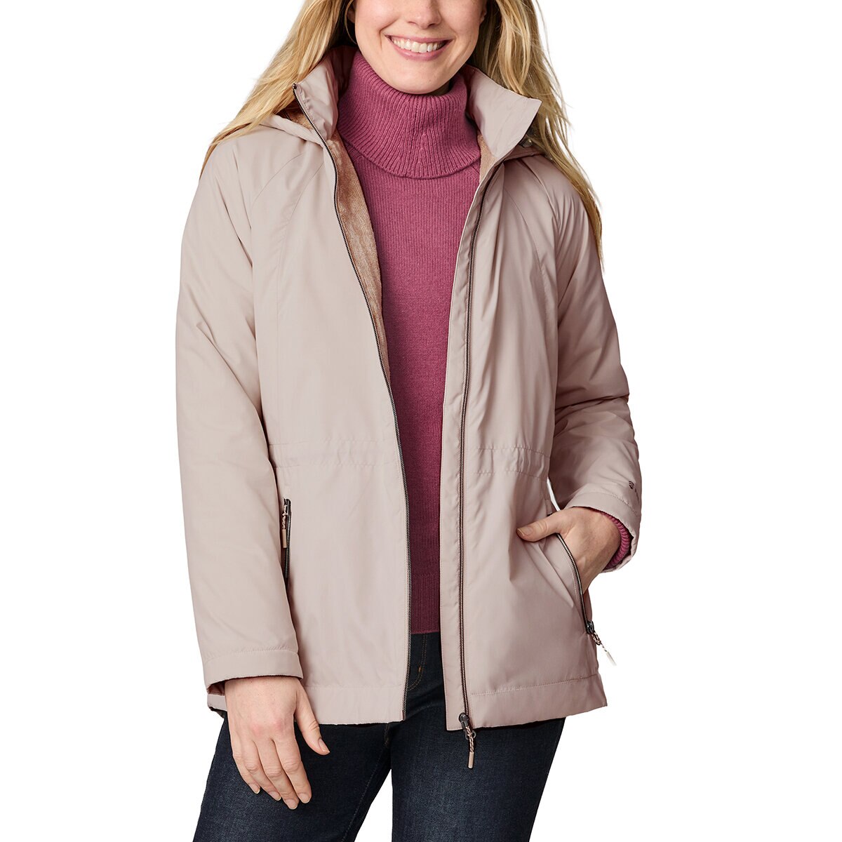 Free Country Chamarra para Dama Beige Mediana