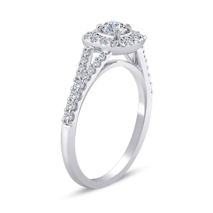 Anillo, 0.60ctw Diamantes, Oro Blanco 14kt Anillo, 0.60ctw Diamantes, Oro Blanco 14kt