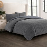 Cococozy, Juego de Edredon, Modelo Boucle, Tamaño King, Color Gris Cococozy, Juego de Edredon, Modelo Boucle, Tamaño King, Color Gris