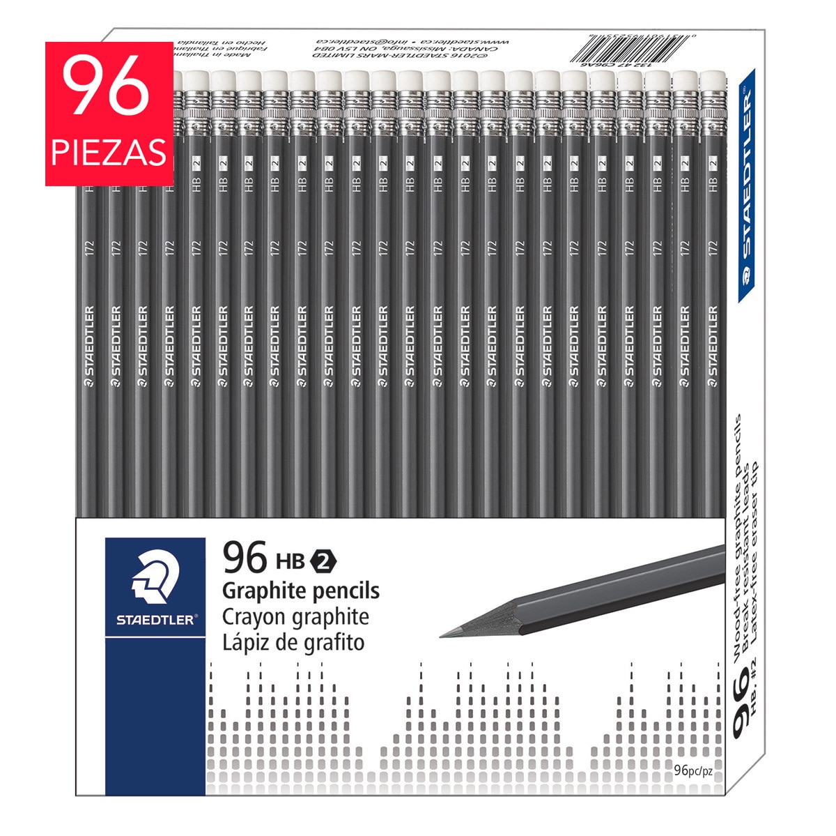 Staedtler Lápiz Grafito Extruido 2HB 96 Piezas