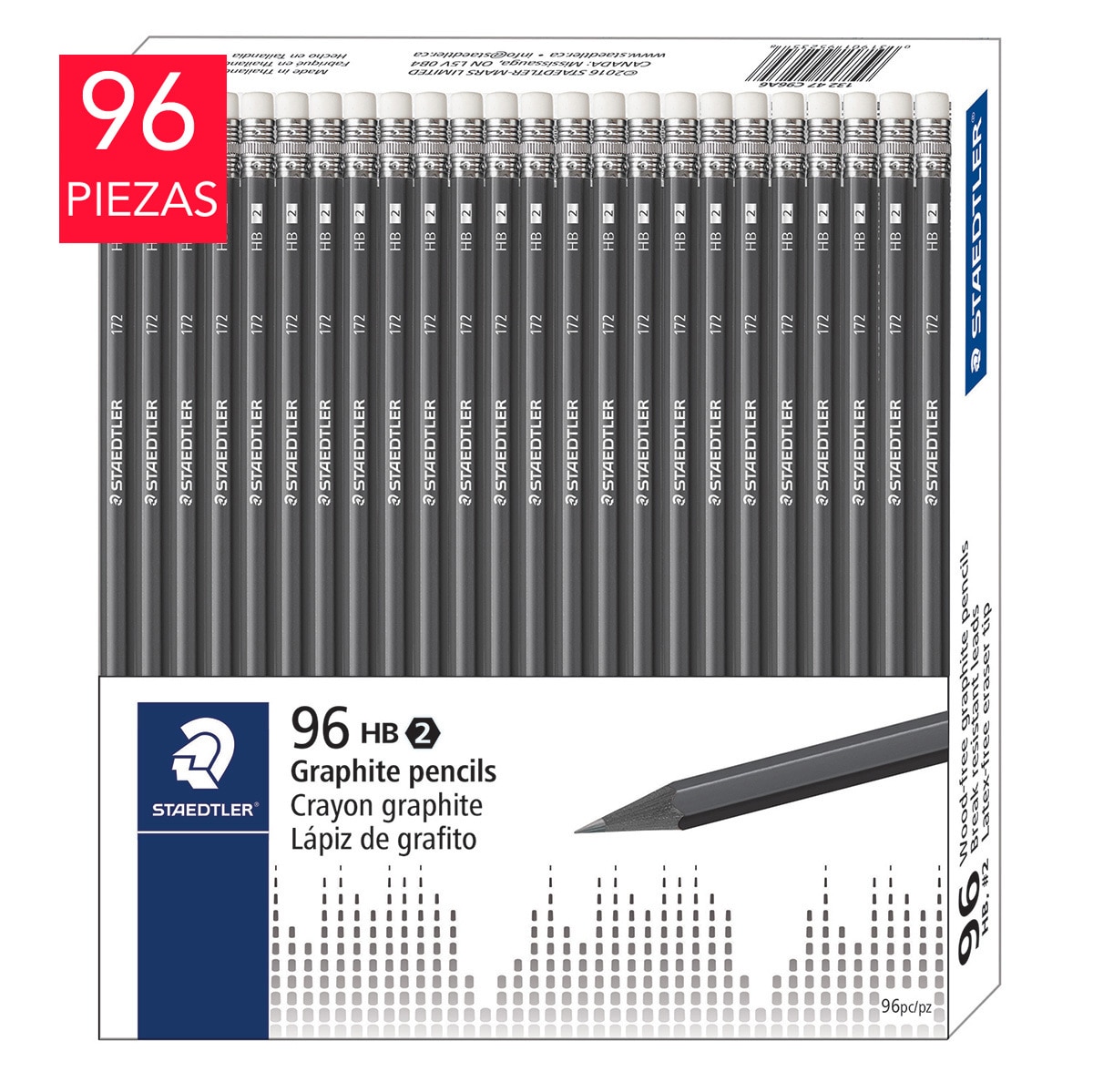 Staedtler Paquete de Lápiz Grafito Extruido HB#2