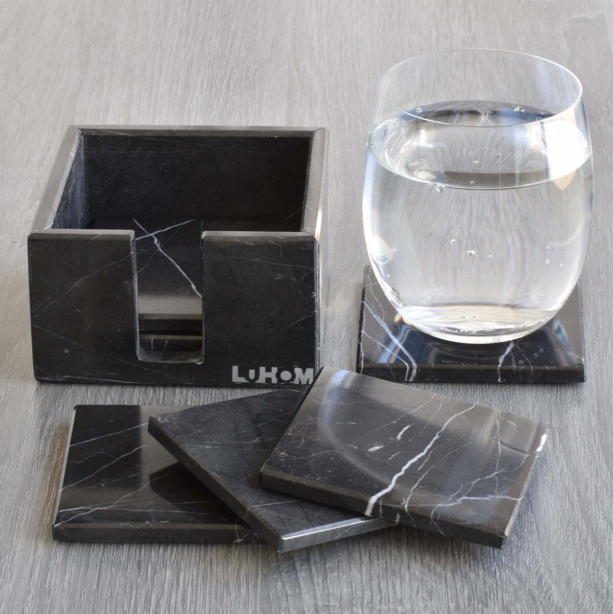 Luhom, Set de Portavasos de Mármol 6 piezas Varios Colores