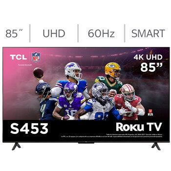 TCL Pantalla 85" UHD 4K Roku TV 85S453