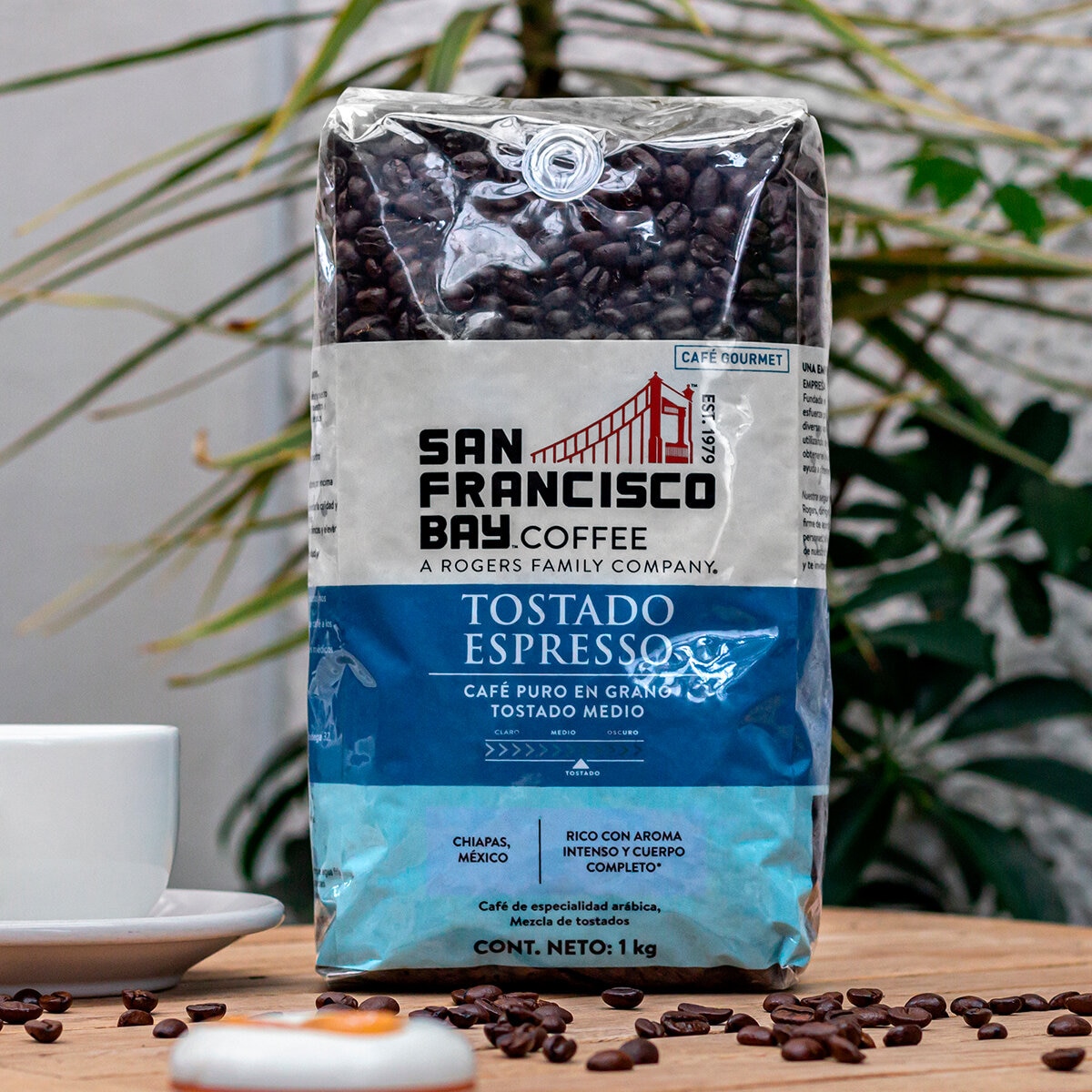 San Francisco Bay Coffee Pete´s Espresso Café en Grano de Chiapas 1 kg