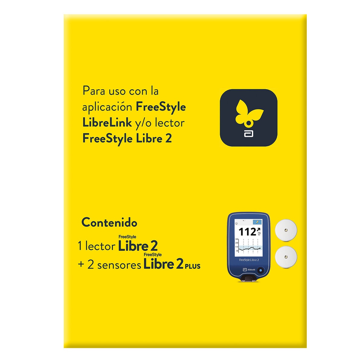 Freestyle Libre 2 Plus Monitoreo de Glucosa 1 Lector y 2 Sensores