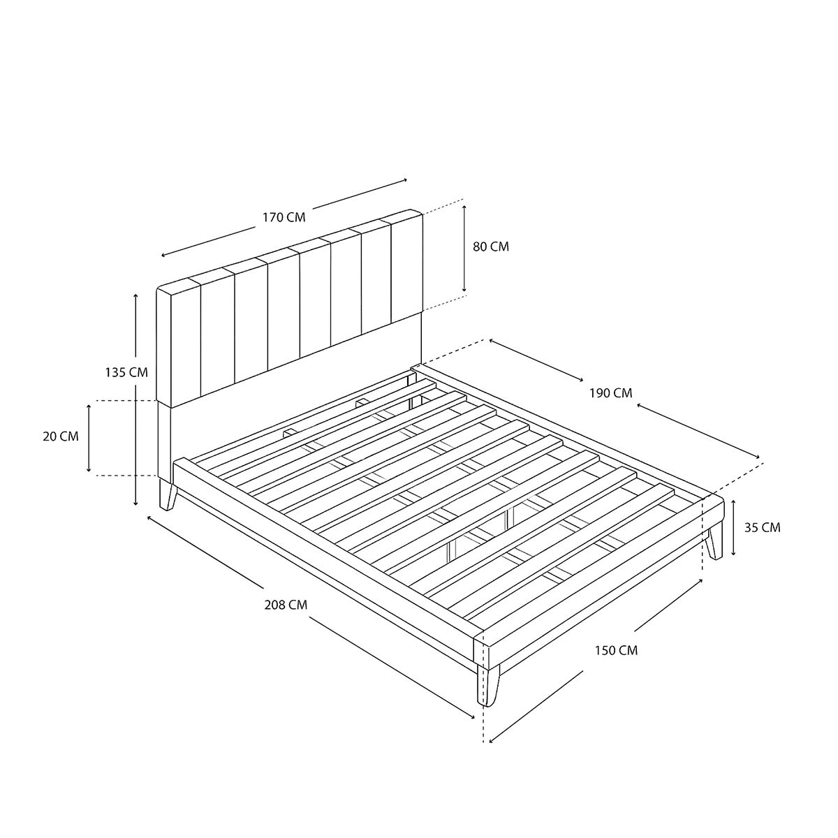Violanti, Cama Queen Gris