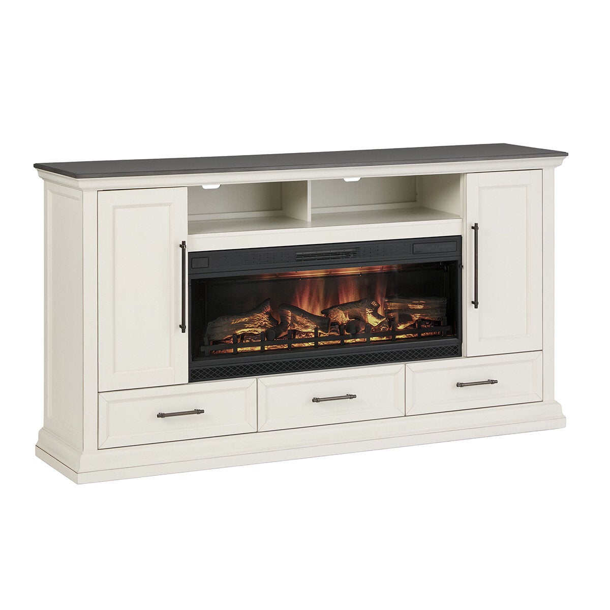 Tresanti, Consola de TV con Chimenea Eléctrica Tresanti, Consola de TV con Chimenea Eléctrica