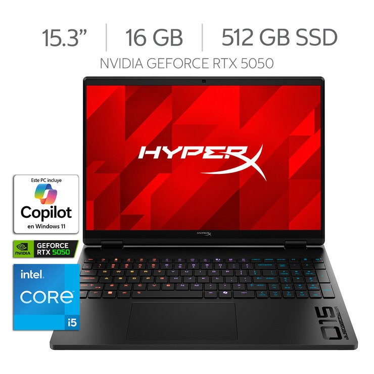HP HyperX Omen 15-ga0007la Laptop Gaming 15.3" 2K NVIDIA GeForce RTX 5050 Intel Core i5-14500HX 16GB 512GB SSD
