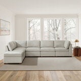Thomasville, Rockford, Seccional Modular De Tela de 6 Piezas con 2 Reposapiés Eléctricos Thomasville, Rockford, Seccional Modular De Tela de 6 Piezas con 2 Reposapiés Eléctricos
