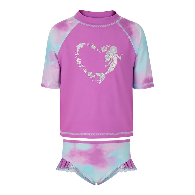 Saint Eve Traje de baño 2 piezas para Niños o Niñas Morado 7 Años