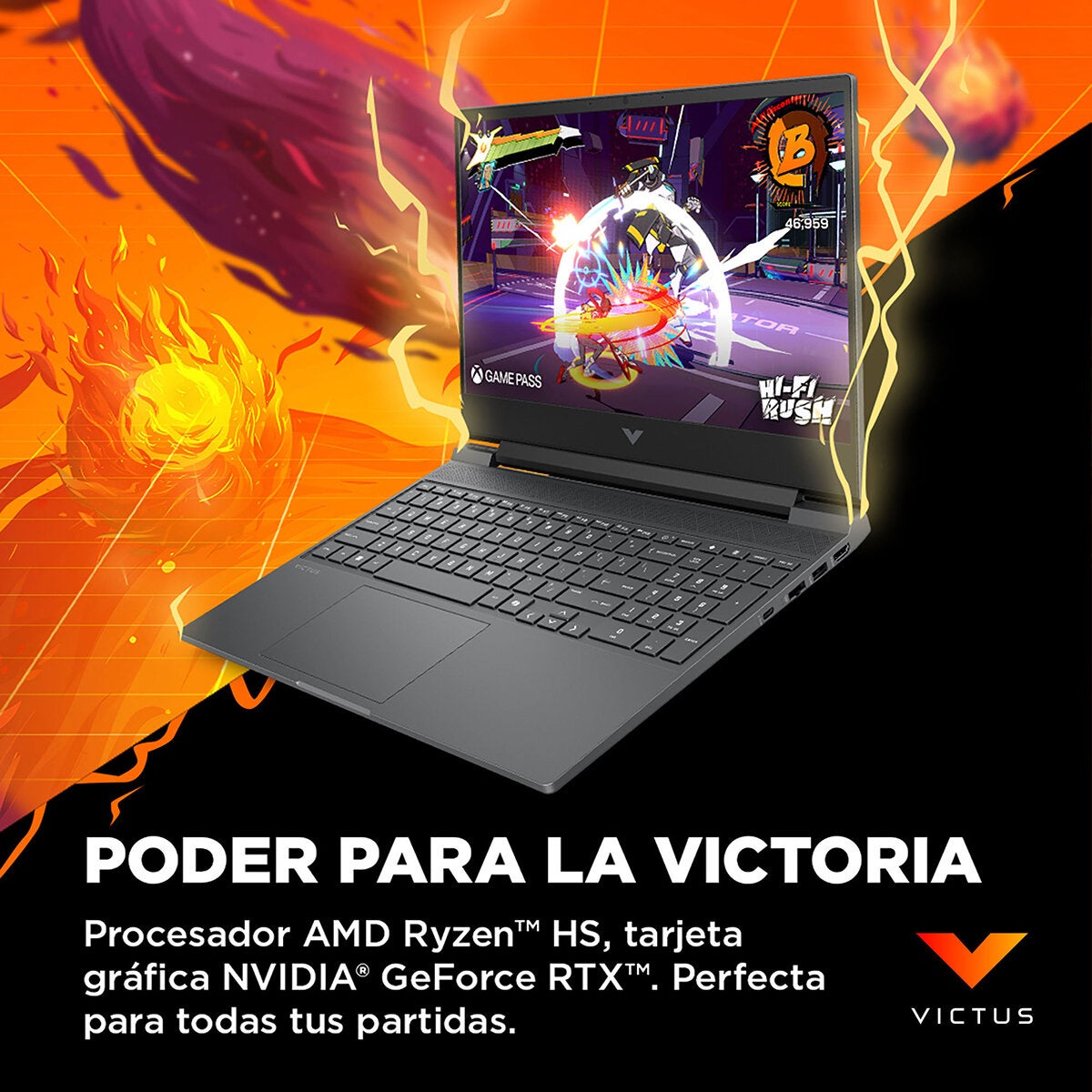 HP Victus 15-fb3031la Laptop Gaming 15.6" FHD NVIDIA GeForce RTX 3050 AMD Ryzen 7 7445H 12GB 512GB SSD HP Victus 15-fb3031la Laptop Gaming 15.6" FHD NVIDIA GeForce RTX 3050 AMD Ryzen 7 7445H 12GB 512GB SSD