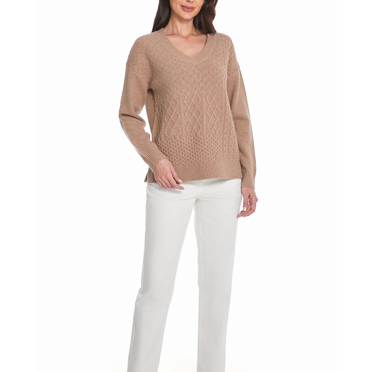 Frye Suéter para Dama Café Mediana