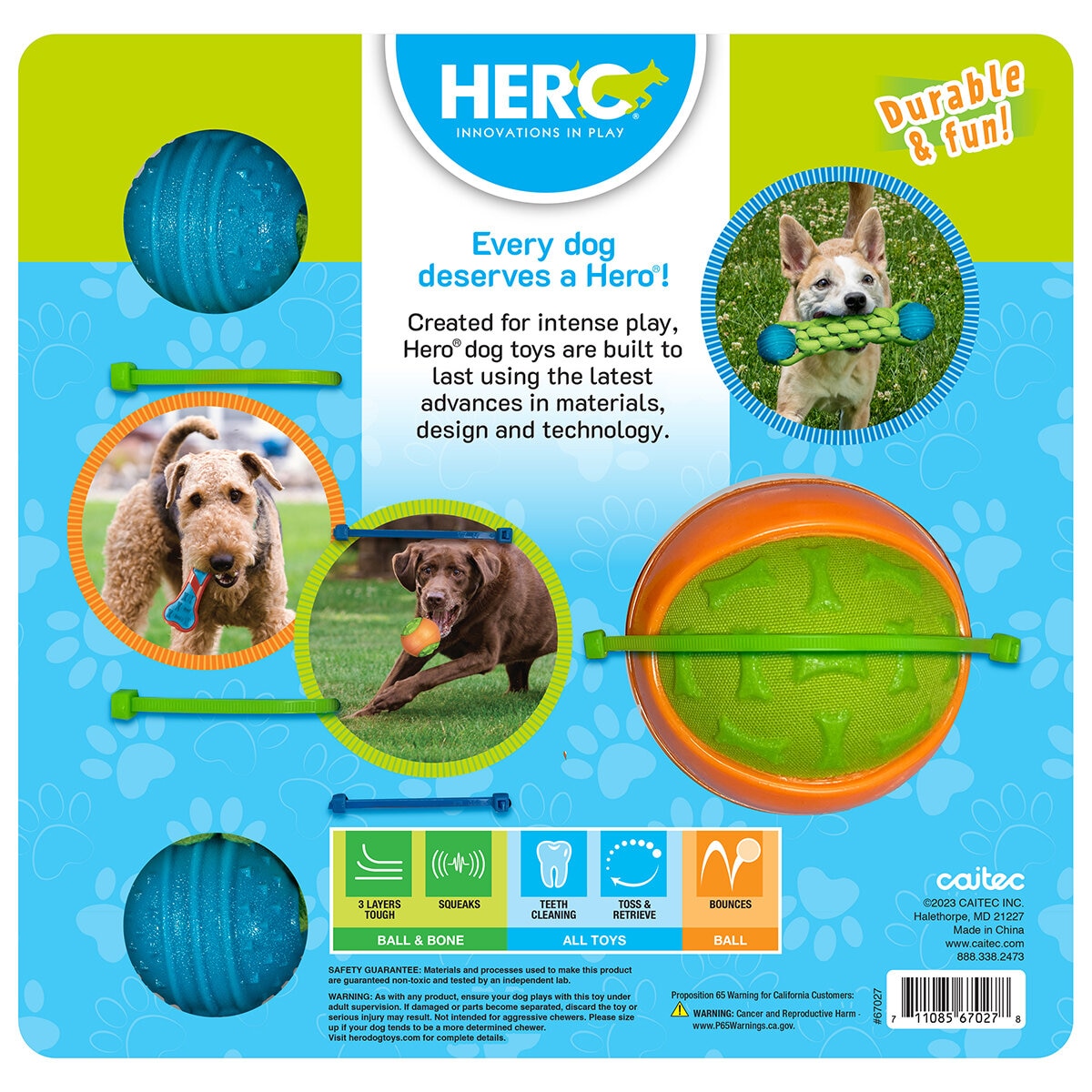 Hero Juguetes para Perro 3 pzs