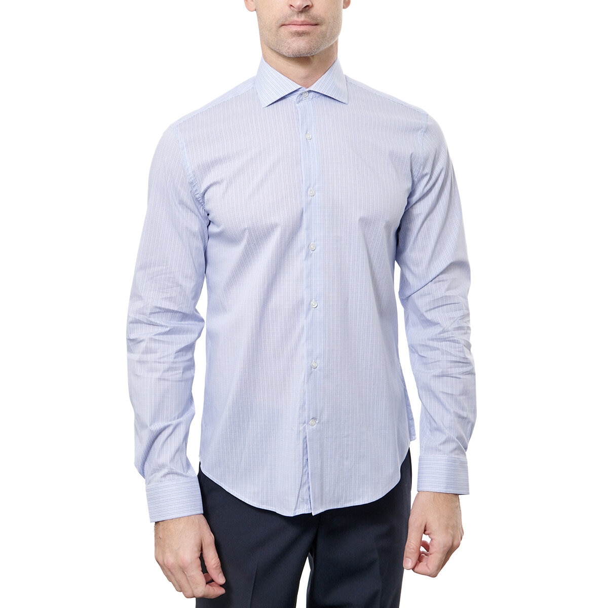DKNY Camisa para Caballero Azul Cuello 17 Manga 32/33