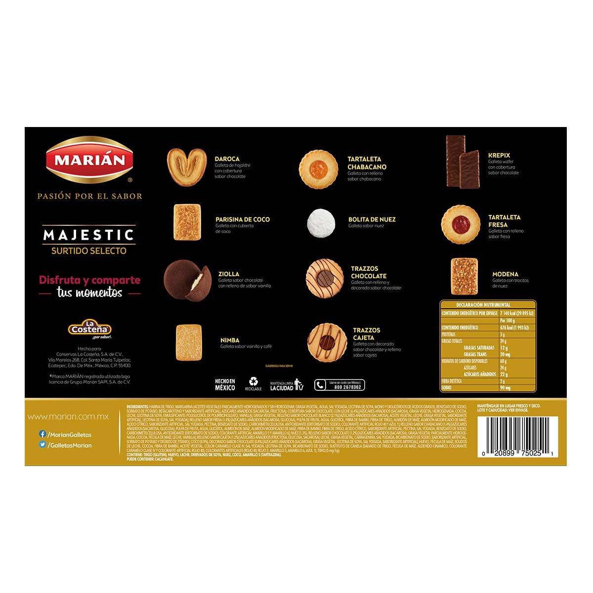 Marián Majestic Surtido Selecto de Galletas 1.5 kg