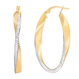 Arracadas, Oro Dos Tonos de 14K