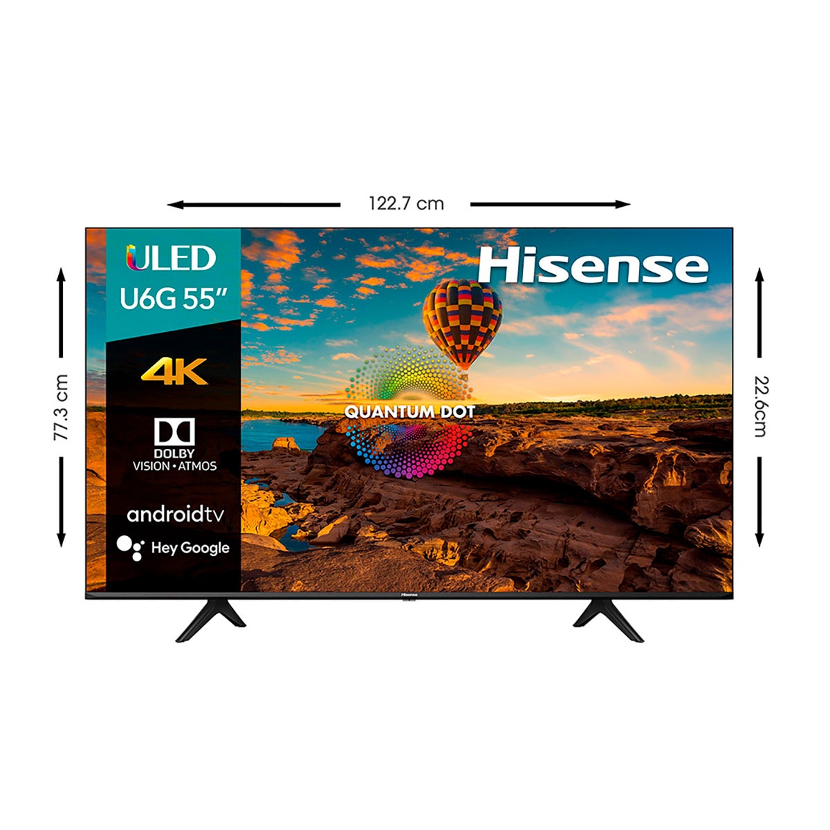 Hisense Pantalla 55" ULED 4K UHD SMART TV ANDROID TV