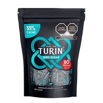 Turín Chocolate Amargo Sin Azúcar 400 g