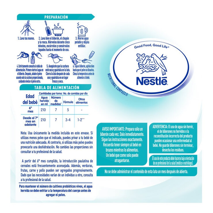 Nestle NAN Optipro 2 fórmula para bebé 2 Latas de 1.2 kg