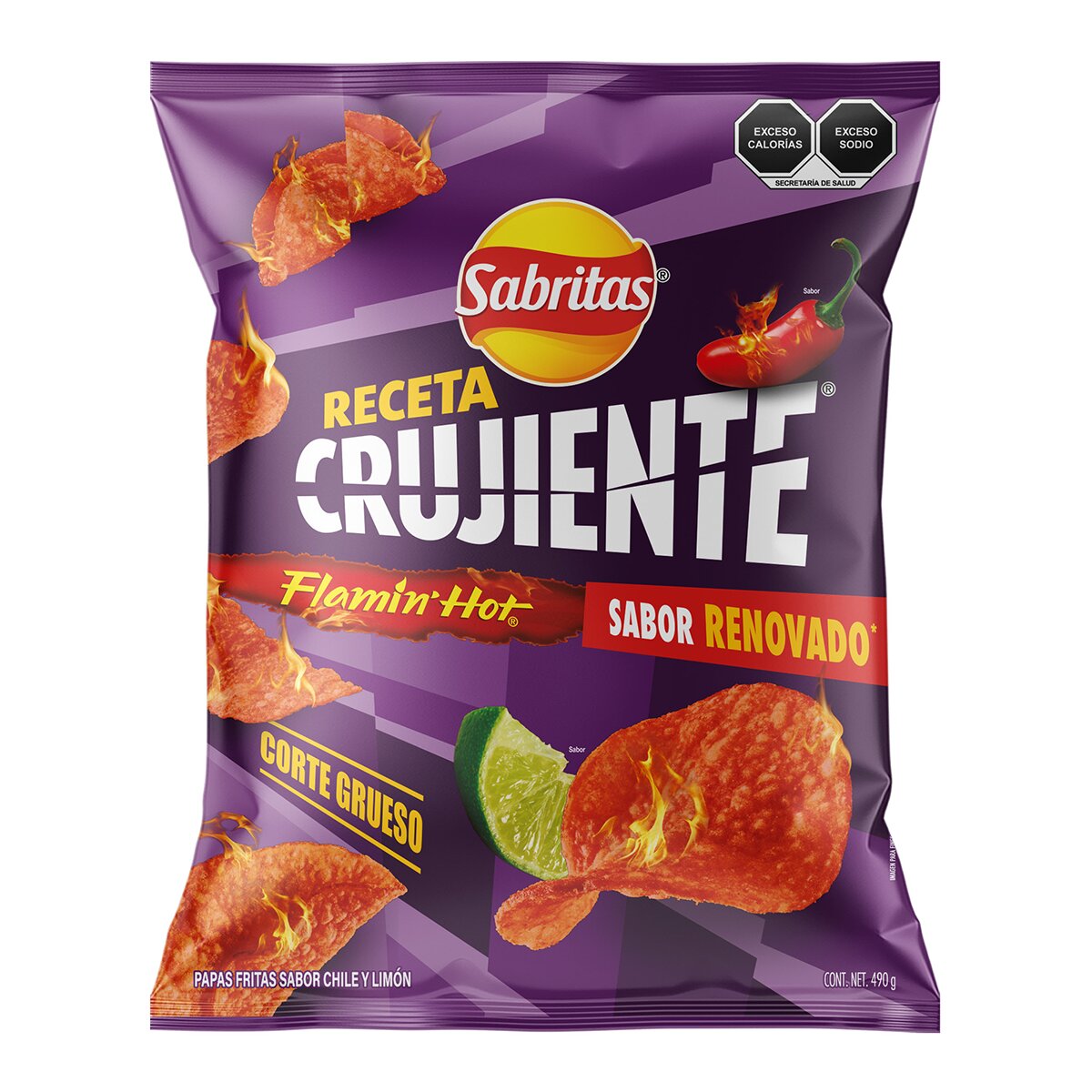 Sabritas Flamin Hot Receta Crujiente 490g