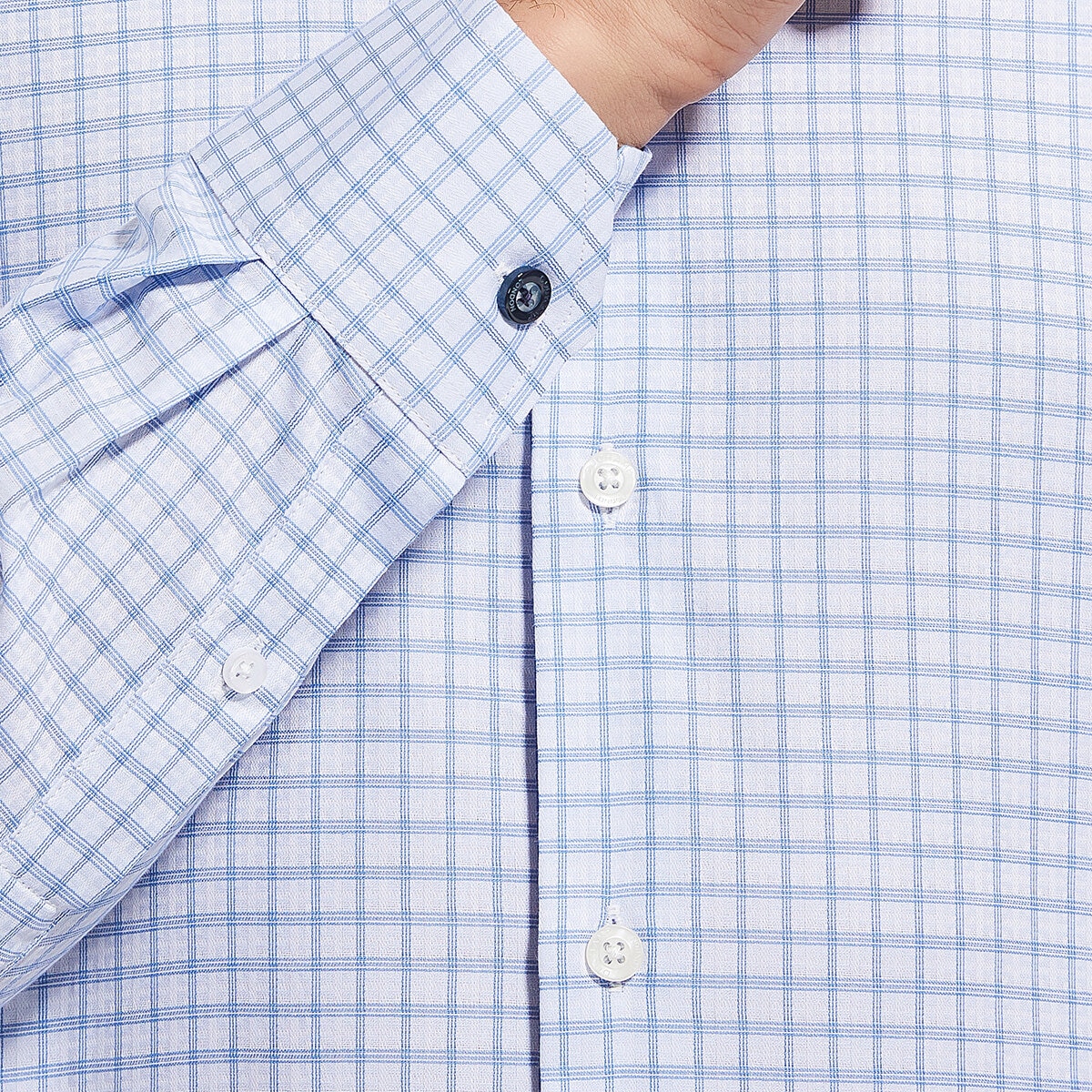Duchamp Camisa para Caballero Azul Cuello 15 / 15.5 Manga 34 / 35