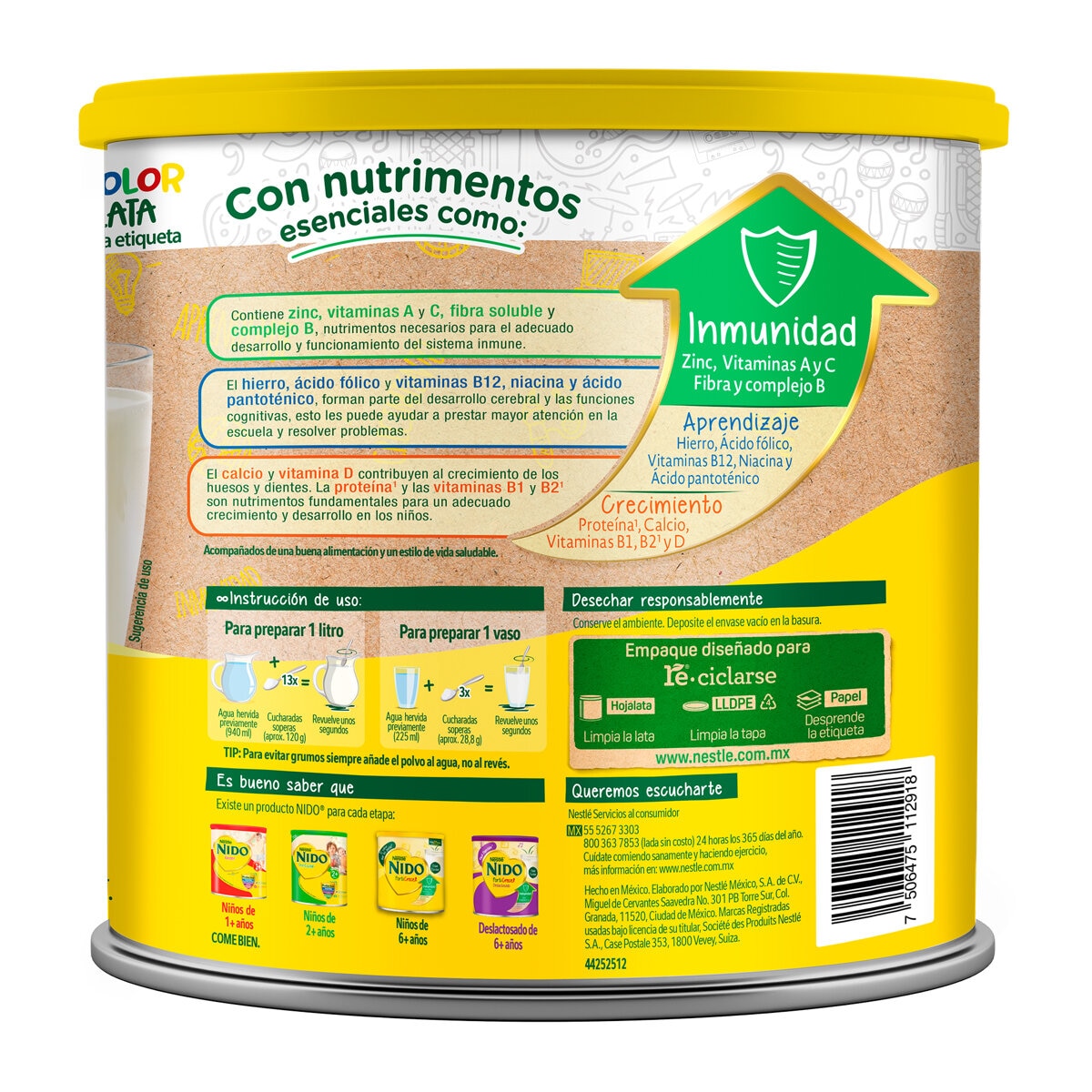 Nido Leche En Polvo Entera Fortificada 2.88 kg