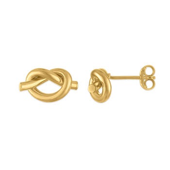 Aretes, Nudo de Amor, Oro Amarillo 14K Aretes, Nudo de Amor, Oro Amarillo 14K