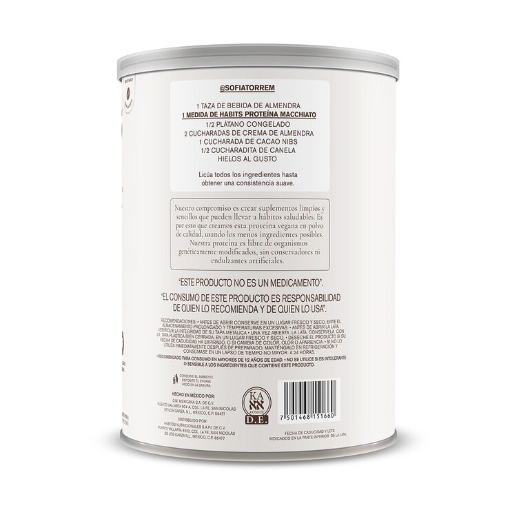 Habits by Not A Fancy Kitchen Proteína Vegetal Macciato 1.22 kg