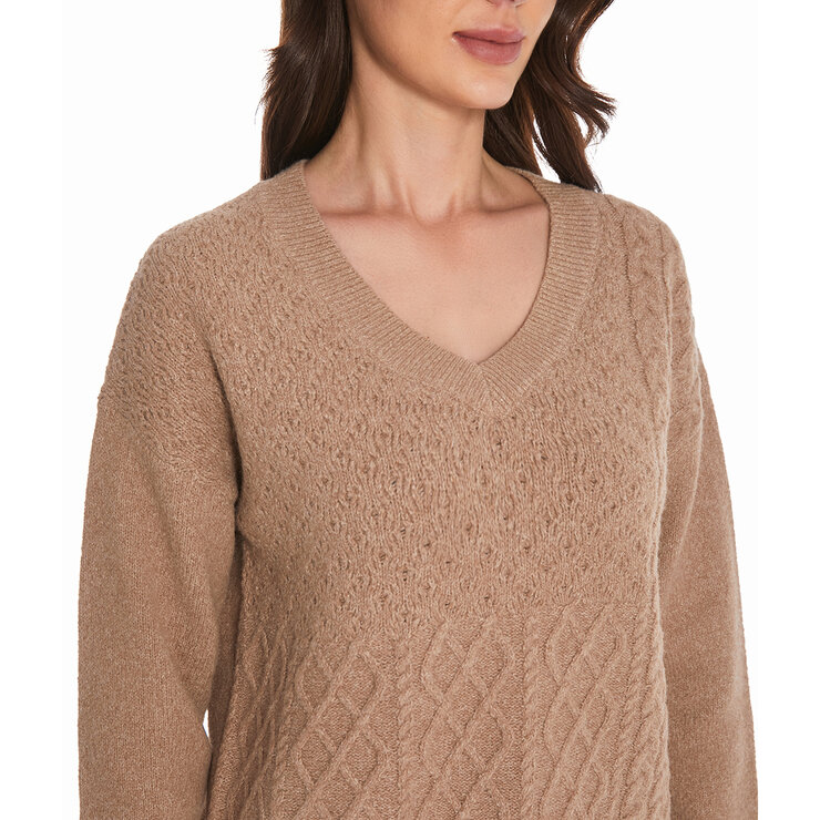 Frye Suéter para Dama Café EE Grande