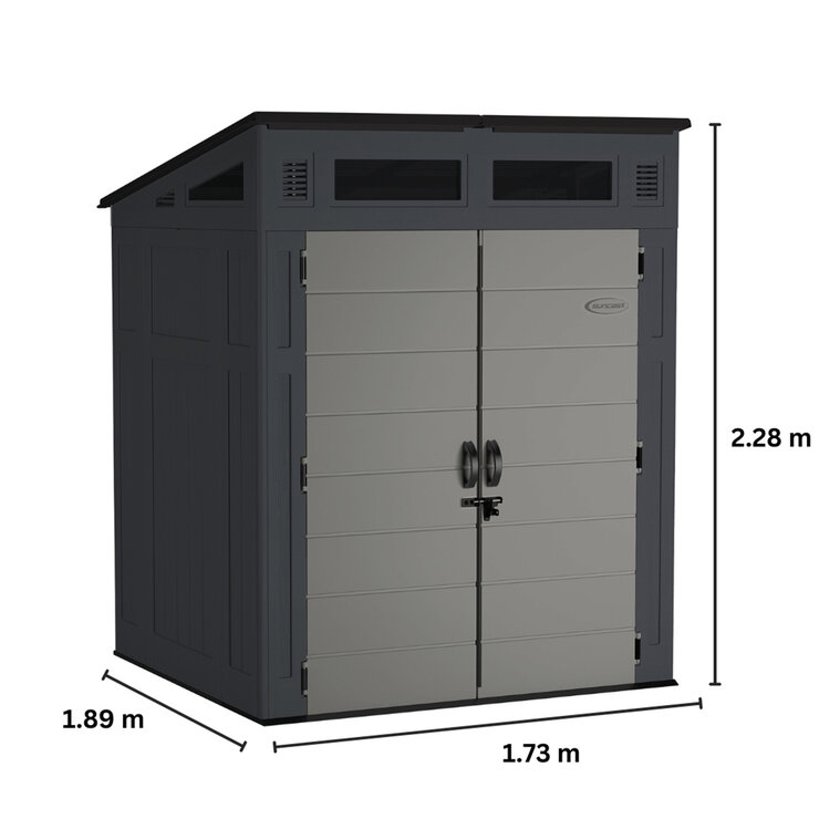 Suncast, Modernist Cobertizo de Almacenamiento de 1.8 m x 1.5 m