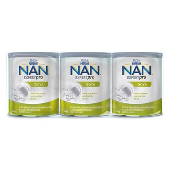 Nestle NAN Soya, fórmula infantil (3 latas de 400g c/u)