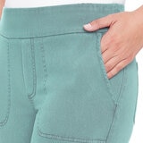 S.C. & CO Pantalones Capri para Dama Verde Extra Grande